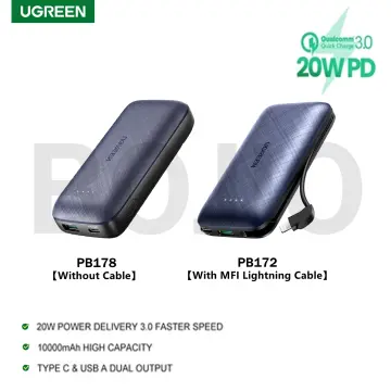 UGREEN 20W PD QC 3.0 Fast Charging PowerBank 10000mAh Charger