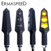 24PCS Led Motorcycle Blinkers Turn Signal Lamp Flashing Lights Amber Flashers Waterproof Bendable Motorbike Scooter Indicators