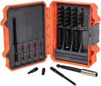 Klein Tools 32799 Impact Driver Bit Set, 26 Piece Nut Driver Bit Set with Case