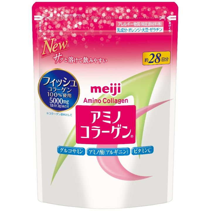 ส่งไวทันใจ-refill-meiji-amino-collagen-5-000-mg-เมจิ-อะมิโน-คอลลาเจน-ชนิดผง-คอลลาเจนเปปไทด์-บำรุงผิว-ลดริ้วร1