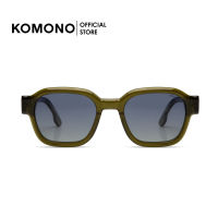 KOMONO Jeff  Moss Moire แว่นกันแดด ทรงสี่เหลี่ยม สีเขียวเข้ม