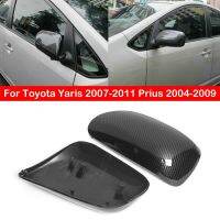 รถยนต์ Toyota Yaris 2007-2011 Prius 2004-2009ที่เปลี่ยนฝาครอบกระจกมองหลังหมวกแก๊ปมีปีกประตูด้านนอกขอบวิวเคสด้านหลัง