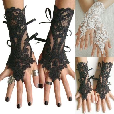 Short Wedding Gloves Ivory Bridal Fingerless Ladies Guantes Accessories
