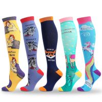 Men Cycling Socks Compression Socks Medical Blood Circulation Men 39;s Women 39;s Care Non-Slip Football Running Print Sports Socks