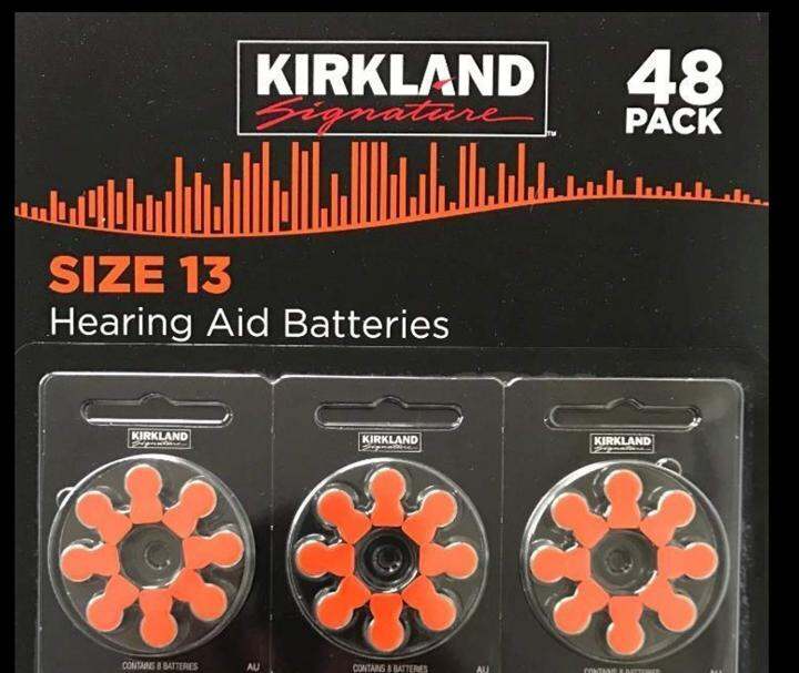 Kirkland Signature Premium Quality Hearing Aid Batteries 48 Pack 1.45 ...