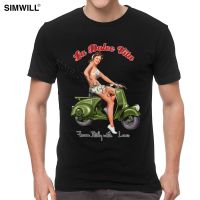 Fashion Movie La Dolce Vita T Shirt Men Retro Biker T-shirt Crew Neck Short Sleeved Cotton Scooter Tee XS-6XL