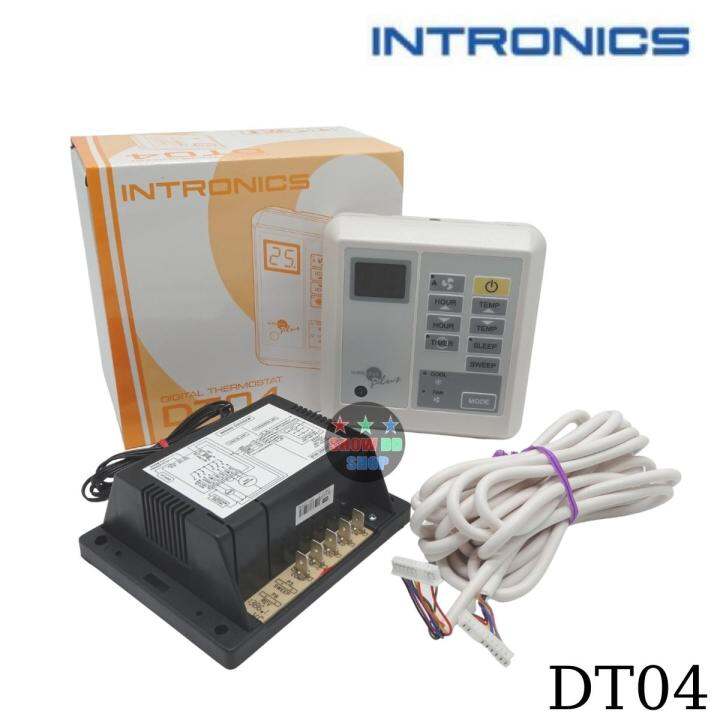 รูมคอลโทรลแอร์-intronics-dt03-plus-intronics-dt04-plus-dt08s-รีโมทแอร์แบบติดผนัง-กล่องควบคุมแอร์-รูมเทอโมสตัด-อินโทรคนิคส์