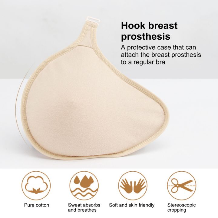 Women Mastectomy Prosthesis Cover Bag, Elastic Cotton Hook Design ...