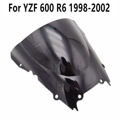 กระจกหน้ารถใส่สีดำสำหรับ R6ยามาฮ่า636 1998-1999-2000-2001-2002พอดีกับ YZF 600ลม Deflectore