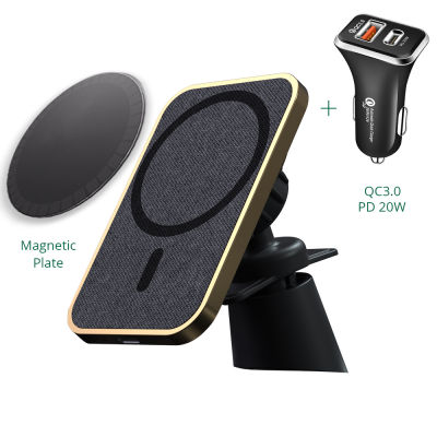 Bonola 15W Magnetic Car Wireless Charger Stand For iPhone 12 Pro MaxMini Fast Magnet Wireless Charger for Apple Smart Phone