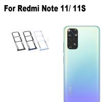 ของแท้ใหม่เหมาะสำหรับ Xiaomi Redmi Note 11 11S ซิมการ์ดถาดใส่ซิมอะแดปเตอร์เบ้าปลั๊กที่ใส่อะไหล่ซ่อมแซมชิ้นส่วนเชื่อมต่อ