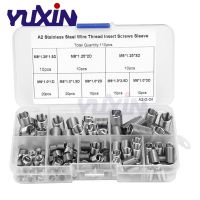 110Pcs M6 M8 Stainless Steel Threaded Insert Coiled Wire Screw Bushing Helicoil Thread Repair Set Helical Thread Recovery Kit