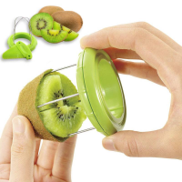 Kiwi Fast Cutter Peeler Slicer ผลไม้ Gadgets ครัวสแตนเลส Kiwi Peeling เครื่องมือครัวสลัดผลไม้อุปกรณ์ครัว