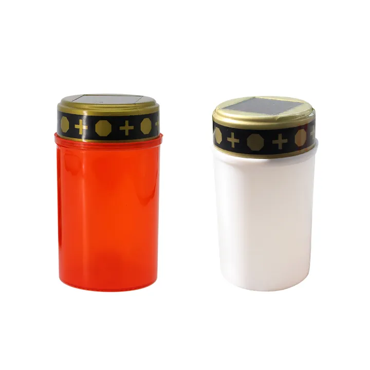 Solar Grave Light IP44 Waterproof Garden Cemetery Lamp LED Candle Ground Lamp Built In 600mAh