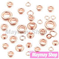 200Pcs Rose Gold Color Hole Metal Eyelets Grommets with Washer For Diy Leathercraft Shoes Belt Cap Bag Tags Clothes Accessories  Pliers