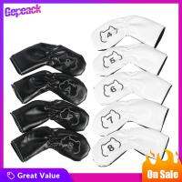 Gepeack 9x กอล์ฟเหล็กพัตเตอร์ปลอกหุ้มหัวไม้กอล์ฟ4-9,P,A,S กอล์ฟพัตเตอร์ของขวัญกอล์ฟ