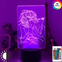 ۩ Banana Fish 3D Led Night lights for Kids Child Bedroom Decor Nightlight Colorful Table Lamp ASH LYNX ANIME LAMP Xmas Gift