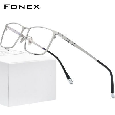 FONEX Pure Titanium Glasses Frame Men Square Eyewear  New Male Classic Full Optical Prescription Eyeglasses Frames F85641