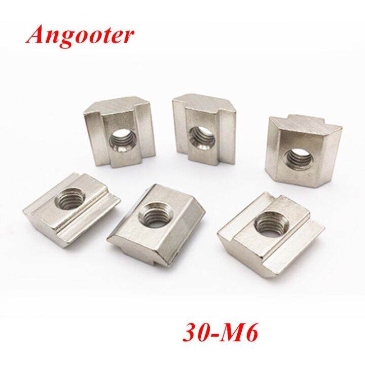 50pcs 30M6 T Sliding Nut Slide Square Block Nuts M6 for 3030 series
