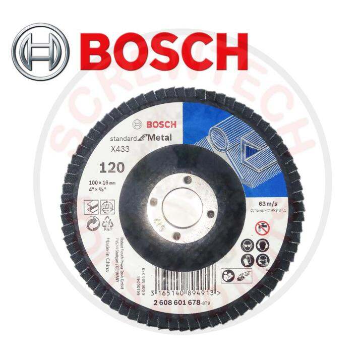 Bosch Flap Disc Standard for metal 4" grit 120 Lazada PH