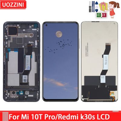 หน้าจอแท้6.67 เหมาะสำหรับ Xiaomi Mi 10T Pro 5G จอแสดงผล LCD แบบสัมผัสหน้าจอประกอบ Digitizer เหมาะสำหรับการแสดงผล Xiaomi Mi 10T 10T 10T Pro
