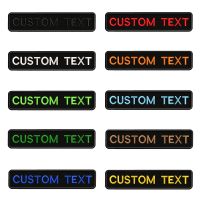 12X2.5cm Embroidery Custom Name Text Number Patch Stripes Badge Iron On Or Velcros Patches