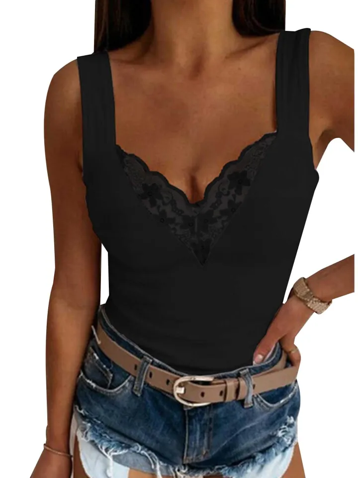 Women's Sleeveless Camisole Tank Top Fashion Sexy Casual V-neck