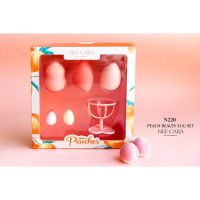 เซตพัฟฟองน้ำเกลี่ยรองพื้น  N220 PEACH BEAUTY EGG SET NEE CARA