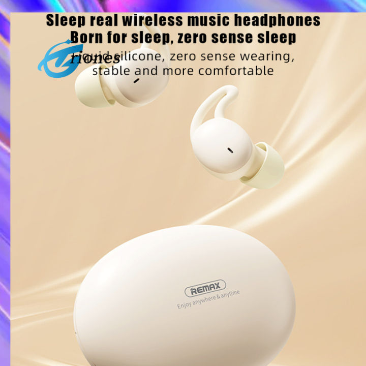 true-wireless-remax-หูฟังเพลงรองรับบลูทูธได้5-3เวลาแฝงต่ำหูฟังเกมที่อุดหูนอนหลับขนาดเล็ก