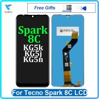 6.6 Original For Tecno Spark 8C KG5n KG5j KG5k LCD Display Screen Touch Panel Digitizer Assembly Replacement Phone Repair Part