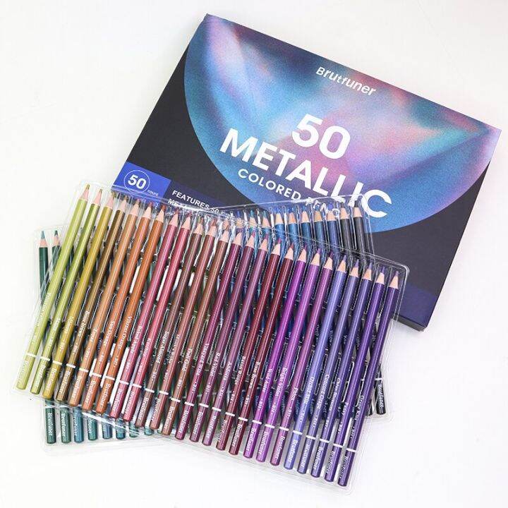 brutfuner-50-colors-metallic-color-pencils-sketching-wood-colored-pencils-painting-for-artist-student-drawing-art-supplies