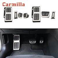 Carmilla แป้นเหยียบรถยนต์สแตนเลสสำหรับ Skoda Octavia 5E A7 2012-2022ฝาแป้นเหยียบอัตโนมัติ2013 2022อย่างรวดเร็ว