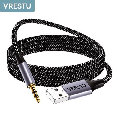 USB to 3.5mm External Audio Adapter Cable HiFi AUX USB to 3.5 Jack Auxiliary Convertor for PC Computer PS5 PS4 Speaker Headsets