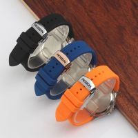 Suitable for rosdn/Roston silicone watch strap soft waterproof and sweatproof butterfly buckle sports rubber watch strap accessories 22