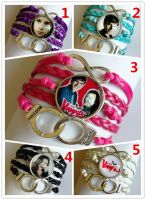 1pc CHICA VAMPIRO Bracelet Cuffs infinity Glass bracelet Handcuffs bracelet Cartoon Movie Charms bracelet Time gems