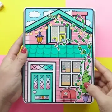 DIY TOCA BOCA PAPER DOLL HOUSE QUIET BOOK / PAPER DOLL BOOK