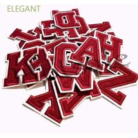 【hot sale】 ☸℗ B15 ELEGANT Red Letter Patches DIY Applique Patches 3D Sewing English Alphabet Iron-on Alphabet Embroidery A-Z Clothes Embroidery