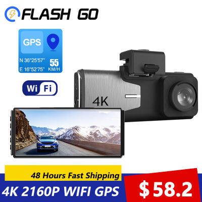 Dash Cam 4K Video Recorder Smart 4" IPS GPS 2160P 2 Camera CAR Dvr Wifi Dashcam Camera Auto Night Vision 24 Parking Monitor
