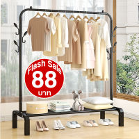 ราวตากผ้า แขวนเสื้อผ้า Coat Rack ราวแขวนเสื้อผ้า ราวตากผ้า ราวเเขวนผ้า ราวมินิมอล ชั้นวางของ บาร์เดี่ยว โครงเหล็ก รับน้ำหนักได้ 20+kg พร้อมส่ง++ราวตากผ้า สแตนเลส ราวตากผ้าสแตน ราวตากผ้า