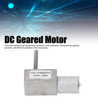 มอเตอร์เกียร์ DC ทนแรงกระแทก มอเตอร์ลดความเร็วหนอนกังหันสี่เหลี่ยม DC24V M6x50mm