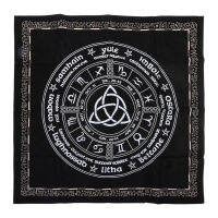 19x19In Flannel ผ้าคลุมทำนายไพ่ทาโร่ Rune Divination แท่นบูชา Tarot Patch ผ้าคลุมโต๊ะสำหรับนักมายากลทุกวันบอร์ดเกมการ์ด Pad