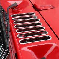 7PCS Hood Air Inlet Intake Vent Decoration Cover Trim Sticker for Wrangler JK 2007-2017