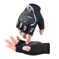 hotx【DT】 Outdoor Cycling Gloves Half Breathable MTB Non-slip Men Gym Shock-proof