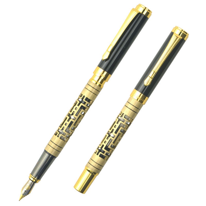 Metal Fountain Pen Iridium Nib 0.7 mm Calligraphy Pen Vintage Gift Pen for Writing Stationery Executive Office School Supplies
