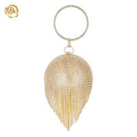 POS【Fast Delivery】 Rhinestone Round Ball Evening Bags For Women Mini Tassels Purse Ladies Ring Handbag Rhinestone Round Ball Tassels Women Lady Daily Party Evening Bag Purse Clutch Crossbody Bag Shoulder Bag Fashion Portable