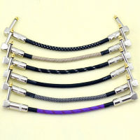 6 x guitar effect pedal patch cable with 14 "6.35mm right angle plug, 21cm free shipping