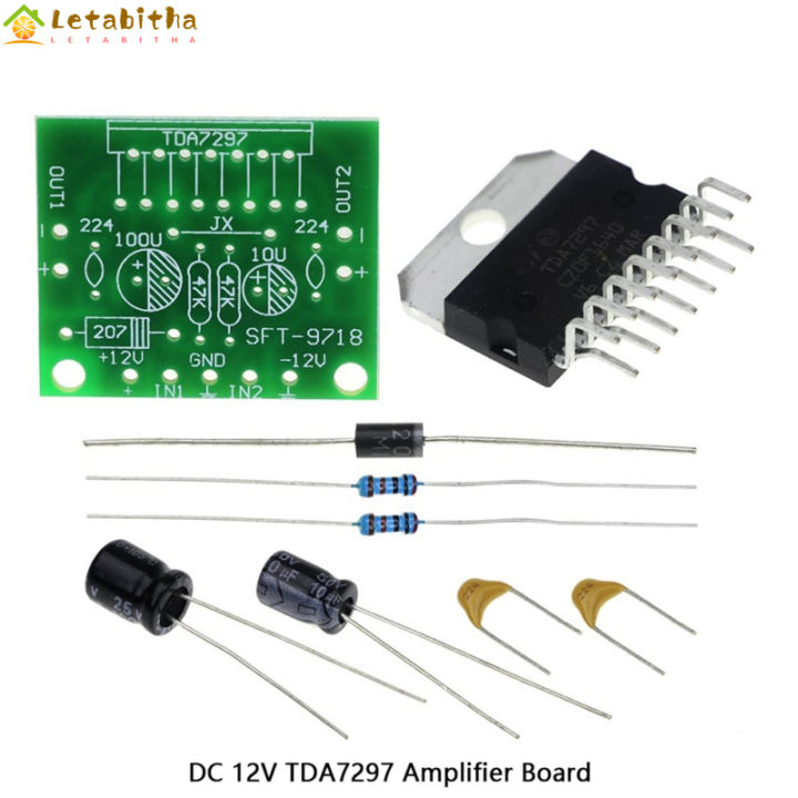 letabitha-fast-tda7297เครื่องขยายเสียง-dc-12v-เครื่องขยายเสียงดิจิตอลเครื่องขยายเสียง2-0ชุด2-channel-diy-เสียงเครื่องขยายเสียง-board