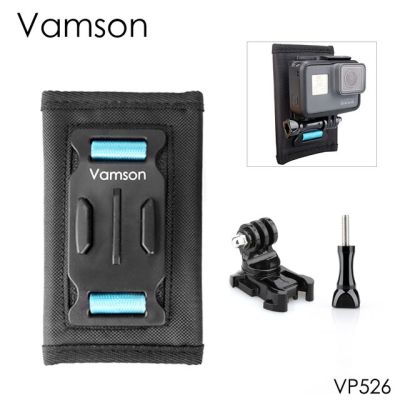 Vamson กระเป๋าเป้สะพายหลังสำหรับ Gopro 8 7 6 5อุปกรณ์เสริมชุดคลิปกล้องกีฬาหมุนได้360องศาฐานสำหรับ Dji Osmo สำหรับ Yi 4K Vp526