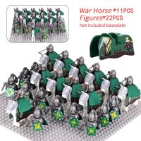 NEW LEGO MOC Medieval Rohan Knights soldiers Guard Army lotr Cavalier Action Figures Mini Bricks Building Blocks DIY Toys for kid gifts