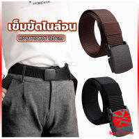 Thaihome เข็มขัดหัวพลาสติก ความยาว 120 cm สายไนล่อน ไม่ต้องเจาะรู เเข็มขัดแฟชั่น belt